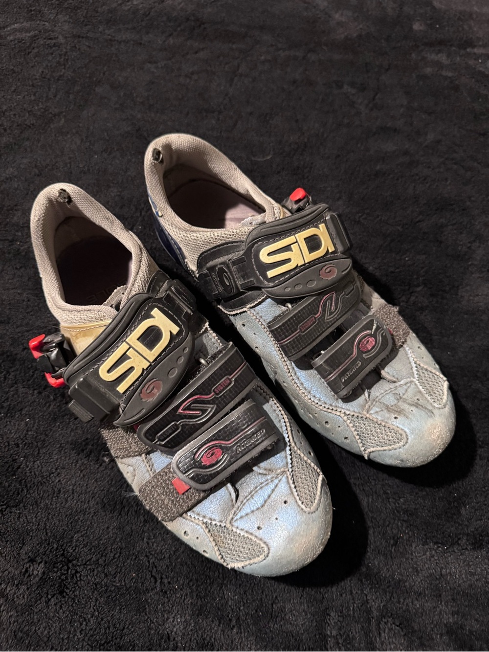 Sidi Men’s Light Blue and Black Cycling Shoes 6.5